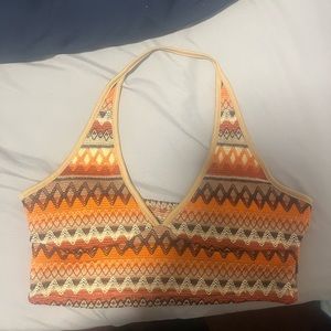 SHEIN tribal halter top